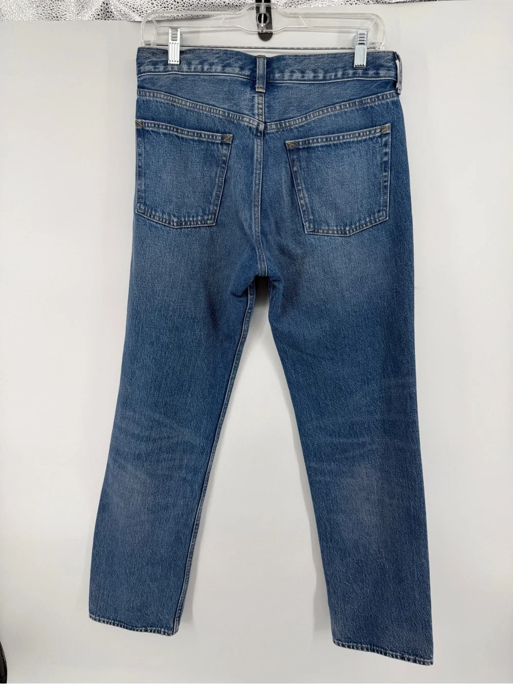 J.Crew Western Straight Leg Jeans Mid Rise BlueDenim Minimalist CowgirlBoho Sz26